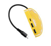 Adaptateur d'extension USB C avec 2 adaptateurs USB 3.0 + type C pour charger efficacement les appareils, tablettes, ordinateurs portables, téléphones portables