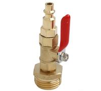 Adaptateur d'hiver pour camping-car avec connexion rapide 1/4 et filetage de tuyau d'arrosage 3/4 conçu pour souffler l'eau des tuyaux et éviter les dommages causés par le gel (filetage externe)