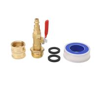 Adaptateur d'hivernage à double usage, robinet à bille en laiton à prise rapide, filetage GHT de 3/4 pouces pour camping-car, bateau, remorque, ligne d'eau, outil d'hivernage pour