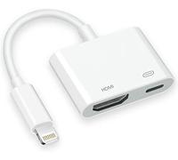 Adaptateur Digital AV HDMI, dongle HDMI compatible avec iPhone 14 13 12 11 XS Max XS XR X 8 7 6 5, iPad à HD-TV / Monitor / Projecteur