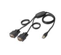 Digitus USB 1.1, série Adaptateur [1x USB 2.0 type A mâle - 2x SUB-D mâle 9 pôles]