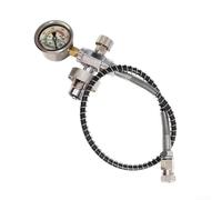 Adaptateur DIN G5/8 pour Bouteille Plongée, Tuyau 61cm | Filetage G5/8 standard, compatible 300 bar, idéal transfert grand pour vers cylindre, lecture précise