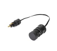 Adaptateur DIN vers prise allume-cigare Euro PNI 01 avec câble d'extension 12 V/24 V, Noir