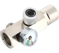 Adaptateur DIN477 pour bouteille de soda avec manomètre 3000psi Connecteur femelle TR21-4 en argent pour SodaStream