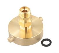 Adaptateur d'incendie en laiton massif 2-1/2" NST femelle vers 3/4" GHT mâle Raccord rapide avec goupille pour tuyau d'arrosage et lutte contre les incendies, résistant à la corrosion pour Ind(B)