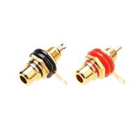 Adaptateur d'installation de panneau de châssis 2 à 16 pièces, connecteur de prise femelle plaqué or en alliage de zinc, accessoires de prise audio femelle(5Pair)
