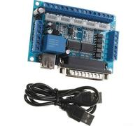 Adaptateur d'interface CNC pour carte de dérivation pour pilote de moteur pas à pas, contrôle 5 axes avec USB et port parallèle pour logiciel, compatible avec 12