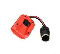 Adaptateur d'interface de batterie 18 V pour batteries Dewalt convertit l'alimentation en 12 V CC pour une utilisation avec l'électronique du véhicule et les appareils automobiles (rouge)