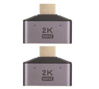 Adaptateur D'interface MultiméDia Hd 1 à 2 MâLe à Double Femelle, SéParateur VidéO 2k 60hz Avec Voyant Lumineux, 2 PièCes