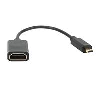 Adaptateur d'interface Multimédia Micro HD, Sortie HD Efficace à Large Utilisation Mâle vers Femelle 4K 60hz 15cm Câble PVC pour Téléphones Mobiles