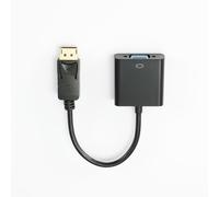 Adaptateur DispayPort Mâle vers VGA Femelle - Connecteur DisplayPort plaqué or - 1080p 60Hz - Câble 0.15m - noir