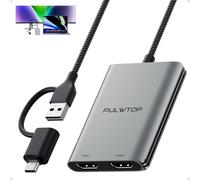 Adaptateur Displaylink, Adaptateur Usb C Vers Hdmi Avec Double Moniteur Pour Mac M1/M2/M3/M4, Usb C Vers Double Hdmi Pour Macbook, Laptops, Imac, Pilote Requis[ZHUJ4088]