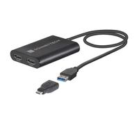 Adaptateur DisplayLink USB vers Dual HDMI 2.0 4K - SONNET - USB3-DHDMI - Couleur: Noir