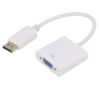 Adaptateur DisplayPort 1.1a prise male D-Sub 15pin HD femelle Full HD 0.15m - blanc