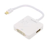 Adaptateur DisplayPort 1.2 DVI 1.0 HDCP 1.3 DTS-HD-Dolby-True HD UHD 4K 3D - Blanc
