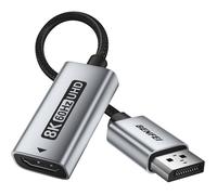 Adaptateur DisplayPort 1.4 vers HDMI 2.1 8K@60Hz/4K@240Hz/1080P@480Hz,Conversion unidirectionnelle,Convertisseur Aluminium