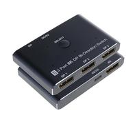 Adaptateur DisplayPort 3 en 1 sortie 8K30Hz 4K144Hz Sortie vidéo 3 voies DisplayPort 1.4 Boîte de commutation Commutateur vidéo