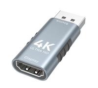 Adaptateur DisplayPort 4K vers HDMI, convertisseur DP vers HDMI plaqué or, compatible avec PC, ordinateur portable, moniteur, TV, projecteur, GPU NVIDIA/AMD, ordinateur de bureau Dell/HP