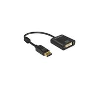 Adaptateur DisplayPort DVI-I - DELOCK - 20 cm - Actif - Ultra HD 4K - Noir