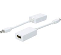 DisplayPort adapter cable, mini DP - HDMI type A M/F, 0.15m, DP 1.1a compatible, wh