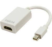 Adaptateur DisplayPort, HDMI LogiLink CV0036A [1x Mini port Display mâle - 1x HDMI femelle] 10.00 cm blanc