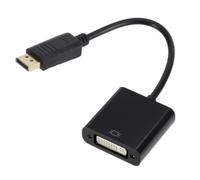 Adaptateur DisplayPort vers DVI-D Mâle vers Femelle - Convertisseur Compact Compatible avec PC Lenovo, Dell, HP et Autres - Résolution 1080p Full HD, Connecteur Plaqué Or