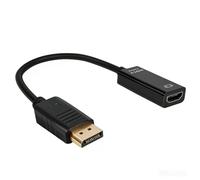 Adaptateur DisplayPort vers HDMI 4K avec Audio, displayport vers hdmi pour Moniteur TV Projecteur, Compatible pour Lenovo Dell HP ASUS, Convertisseur Unidirectionnel, Noir