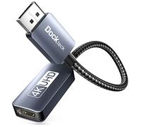 Adaptateur DisplayPort vers HDMI Actif 4K 60Hz Dockteck mâle DP 1.4 vers HDMI Femelle convertisseur pour Moniteur, HDTV, projecteur, Ordinateur de Bureau, Ordinateur Portable