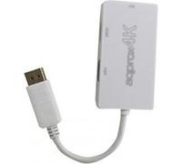 Adaptateur DisplayPort vers HDMI approx! AISCCI0302 APPC37 DVI VGA Blanc Blanc G
