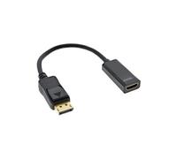 Adaptateur DisplayPort vers HDMI avec audio, DisplayPort mâle vers HDMI femelle, 4K / 60Hz, noir 0,15 m