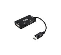 Adaptateur DisplayPort vers VGA/DVI/HDMI 3 en 1 NANOCABLE 10.16.3301-BK Noir Noir