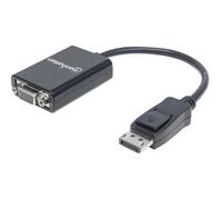 Manhattan Convertisseur DisplayPort vers VGA 151962 - mâle vers femelle HD15, 15 cm, actif, Noir