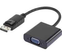 Adaptateur DisplayPort, VGA Renkforce RF-4212174 [1x DisplayPort mâle - 1x VGA femelle] 12.00 cm noir contacts dorés