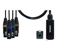 Adaptateur DMX - RJ45 4 XLR Femelles 5 Points 70 CM