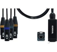 Adaptateur DMX - RJ45 4 XLR Femelles 5 Points 70 CM Câbles jack / instrument