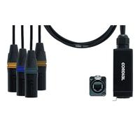 Adaptateur DMX - RJ45 4 XLR Mâles 5 Points 70 CM