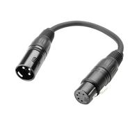 Adaptateur DMX XLR 5-poles F vers XLR 3-poles M 0.2 M