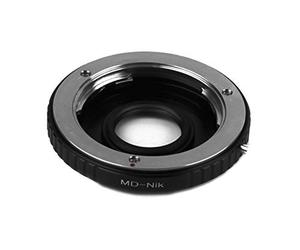 Adaptateur d'objectif avec lentille de correction MD-AI compatible avec l'objectif Minolta MD compatible avec les appareils photo Nikon AI