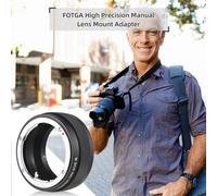Adaptateur d'objectif manuel OM vers RF, aluminium, noir, 85 g