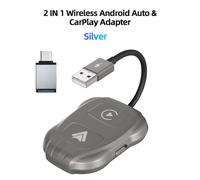 Adaptateur/Dongle Sans Fil Android Auto Pour Voitures,Usine Filaire,Abrts Filaire À Sans Fil,Installation Facile,Plug And Play - Type 2 In 1 Brown #B