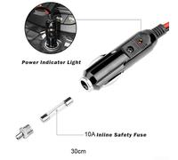 Adaptateur double alimentation pour voiture 12 V 24 V 2 voies avec indicateur de charge LED et câble de 25 cm, permet de charger plusieurs appareils simultanément