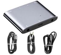 Adaptateur double carte son stéréo pour diffusion en direct, convertisseur d'interface audio, 32 bits/384 kHz haute résolution, alliage d'aluminium, idéal pour chanter et enregistrer
