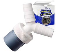 Adaptateur Double Evacuation Machine a Laver avec Sortie pour Tuyau Ø40 mm et Entrée Ø18-24 mm - Adaptateur Lave Vaisselle en Y est Fabriqué en ABS - Garantie de 10 Ans - MONTERAL