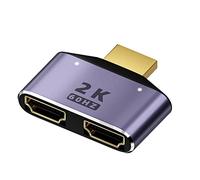 Adaptateur Double Moniteur - Convertisseur Pour Double Moniteur HD 2K, Interface Indicateur De Sortie Légère | Splitter De Sortie De Console De Jeu Pour Ordinateur De Bureau Et Ordinateur Portable