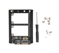 Adaptateur double MSATA SSD vers SATA III 2,5 pouces, taux de transfert de 6 Gbit/s, prend en charge l'adaptateur MSATA vers SATA 3 avec boîtier de cadre pour le stockage