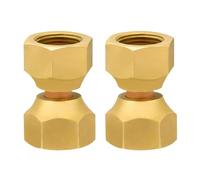 Adaptateur double rotatif robuste en laiton pour systèmes hydrauliques à gaz - Design d'installation facile - Lot de 2 pivots - Ajustement de l'écrou