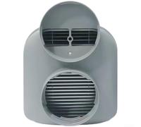 Adaptateur double tube pour climatiseur - 40 x 30 cm - En polypropylène résistant à la chaleur - Résistant à la chaleur - Connecteur de tuyau d'évacuation d'air - Gris - Pour le camping et l'extérieur