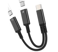 Adaptateur Double USB C Ecouteur Jack 2 en 1 pour iphone 16 15 Compatible avec Samsung S24 S23 S22 Téléphone pour Apple Casque Audio Splitter Charge Câble Connecteur pour ipad Type C DAC AUX Adapter