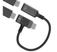 Adaptateur Double USB C Ecouteur Jack vers Prise Cable Casque Chargeur et Audio Connecteur DAC Splitter Adapter pour iPhone 17 16 15 Pro Max Compatible avec Samsung Galaxy S26 S25 pour iPad pour Apple
