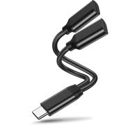 Adaptateur Double Usb C Jack Casque Et Chargeur,Répartiteur Usb C Câble Dongle Audio De Type C Avec Charge Rapide Pd 60w Pour Iphone 15/15pro/15pro Max, Pixel 7 6 5xl, Galaxy S23 S[Blu622389]